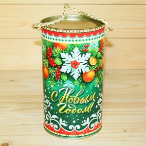 Новогодний набор с сахарным печеньем c количеством сладостей 52 и весом набора 900 гр. в Томске